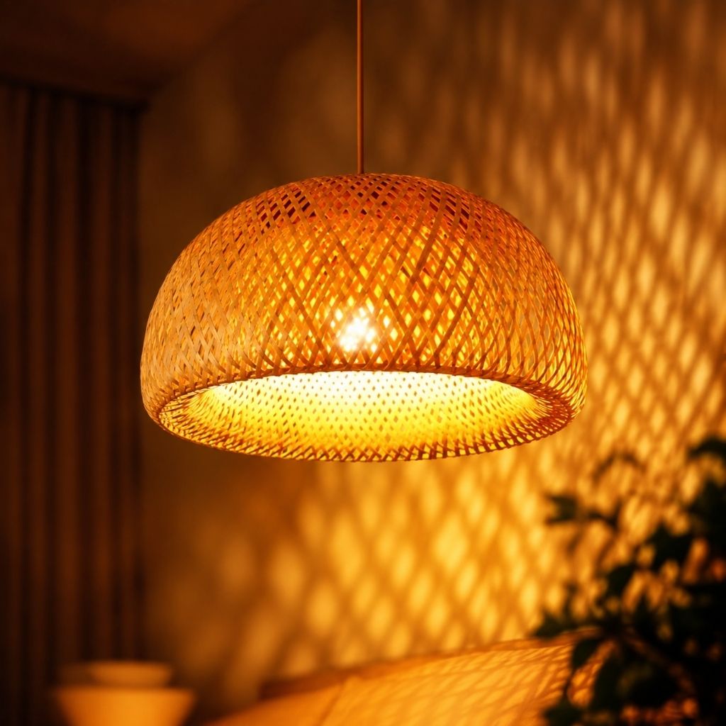 Hygge Woven Bamboo Pendant Light - Tegulane Global