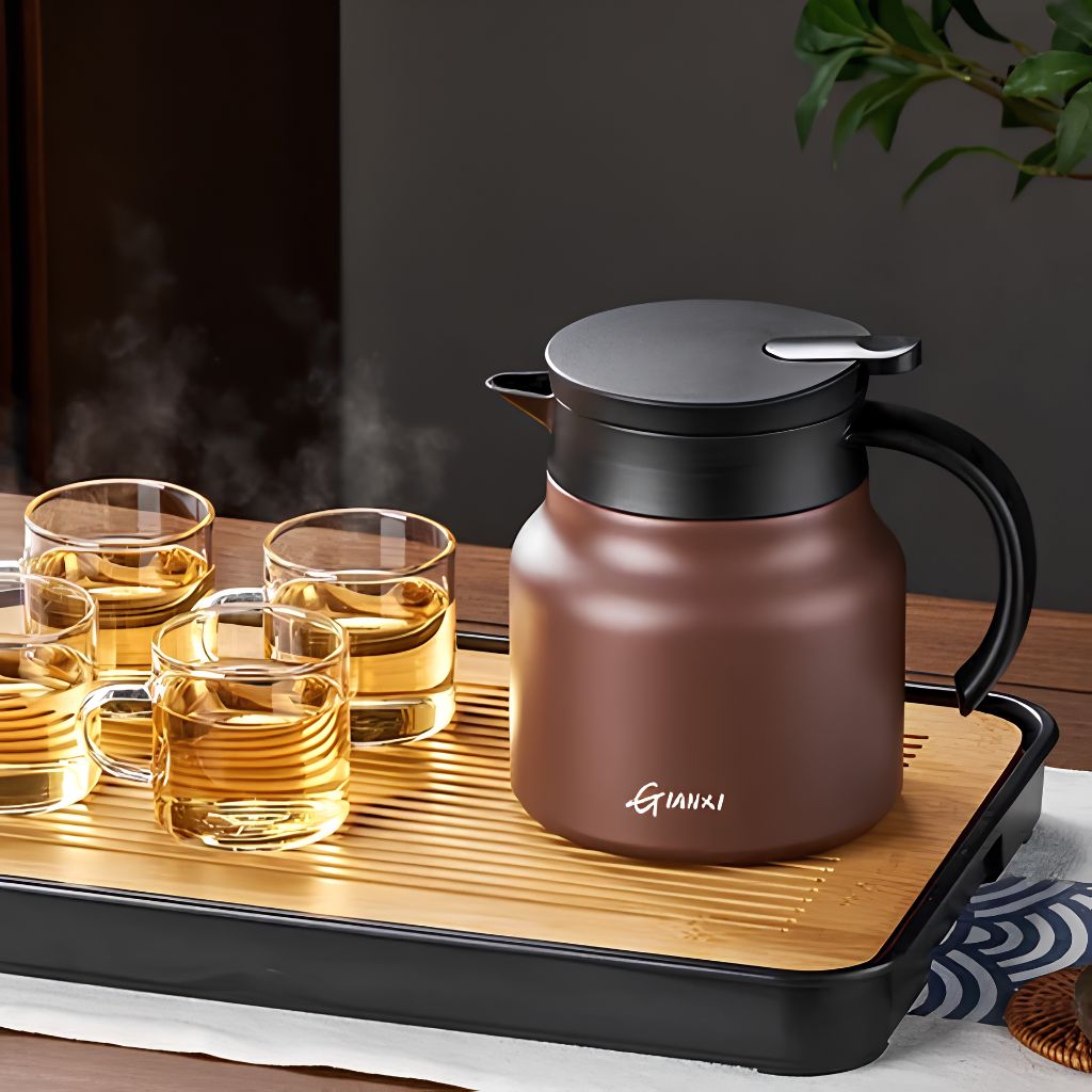 Insulated Teapot with Built-in Infuser and Ceramic Stainless Steel Liners - Tegulane Global