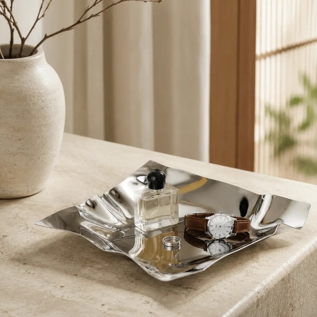 Irregular Stainless Steel Storage Tray - Tegulane Global
