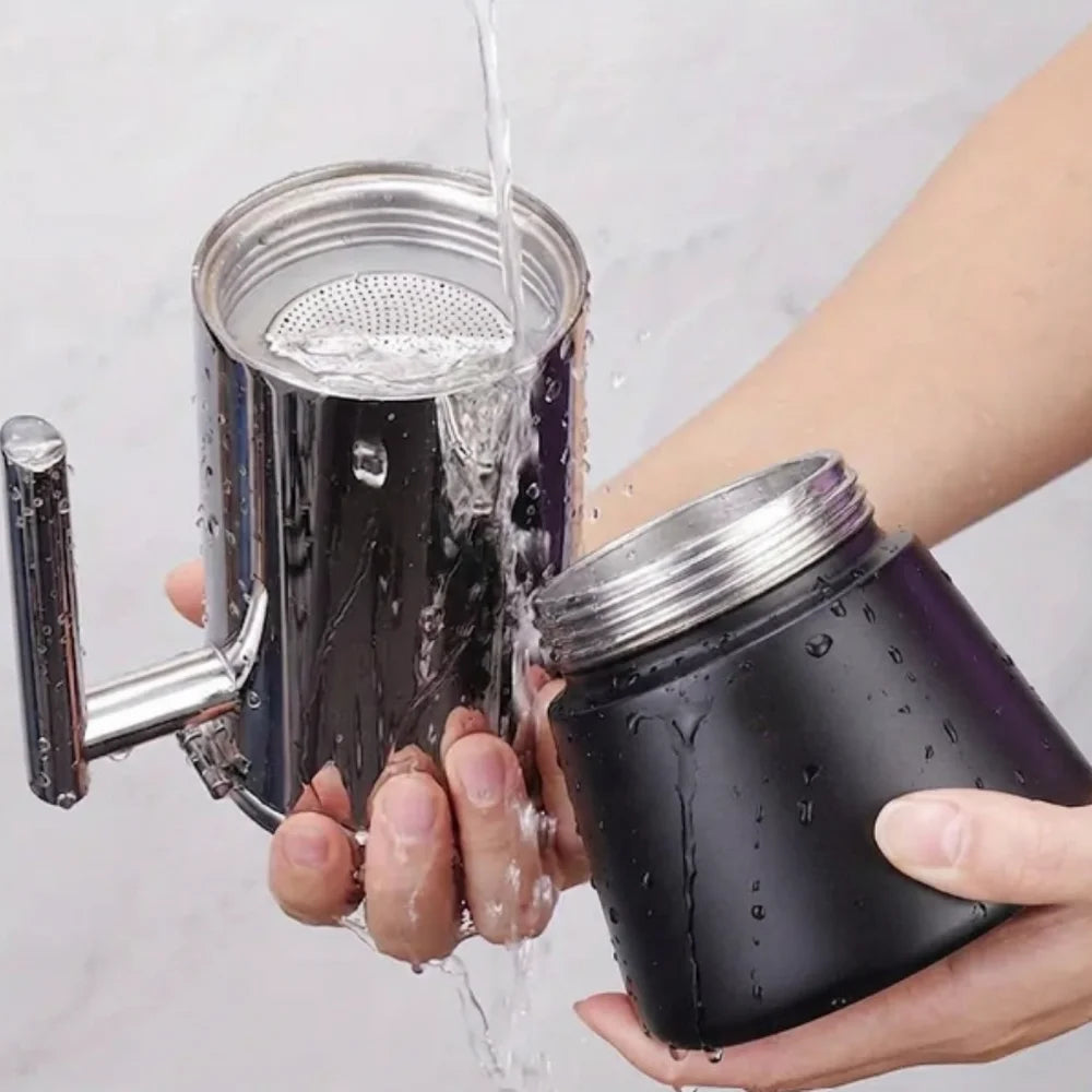 Italian Moka Pot - Stainless Steel with Black Base Design - Tegulane Global
