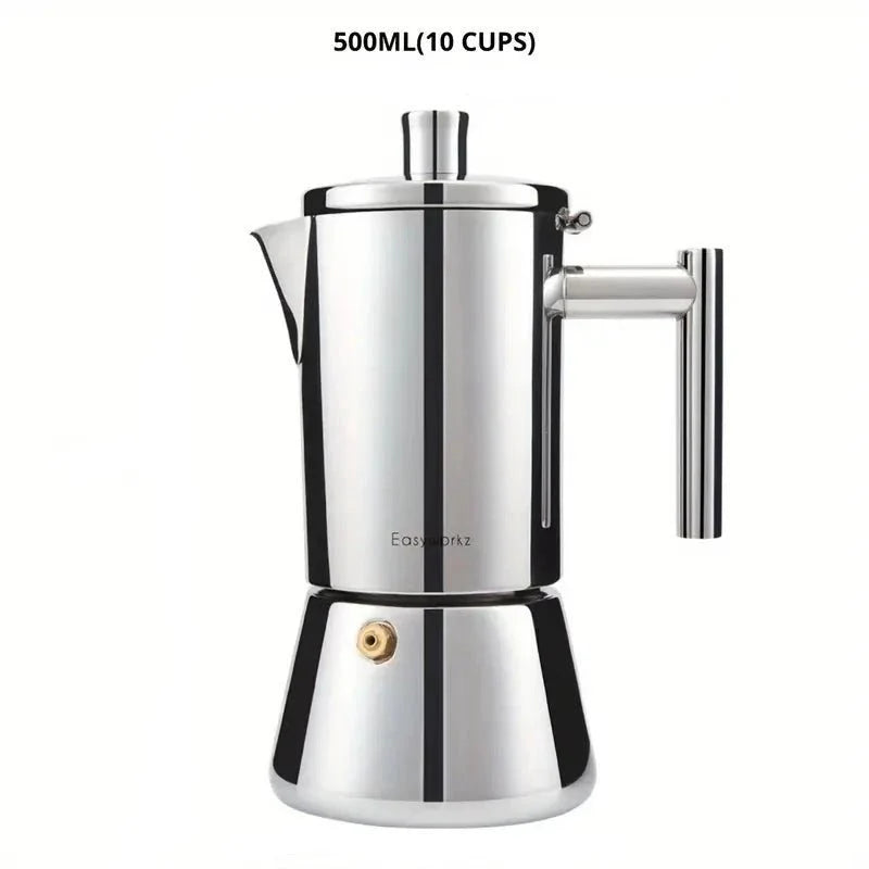 Italian Moka Pot - Stainless Steel Design - Tegulane Global