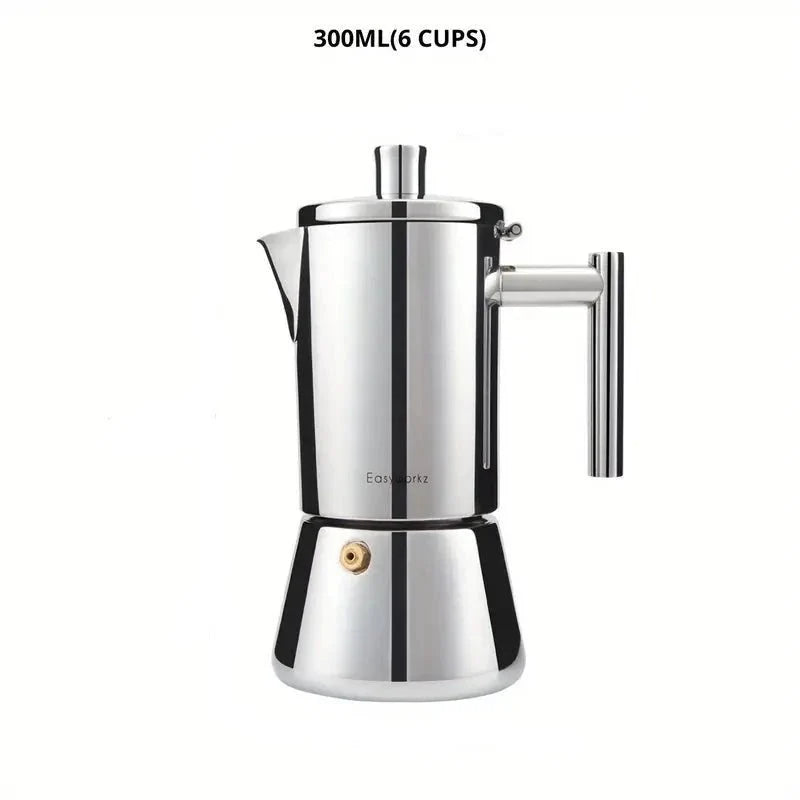 Italian Moka Pot - Stainless Steel Design - Tegulane Global