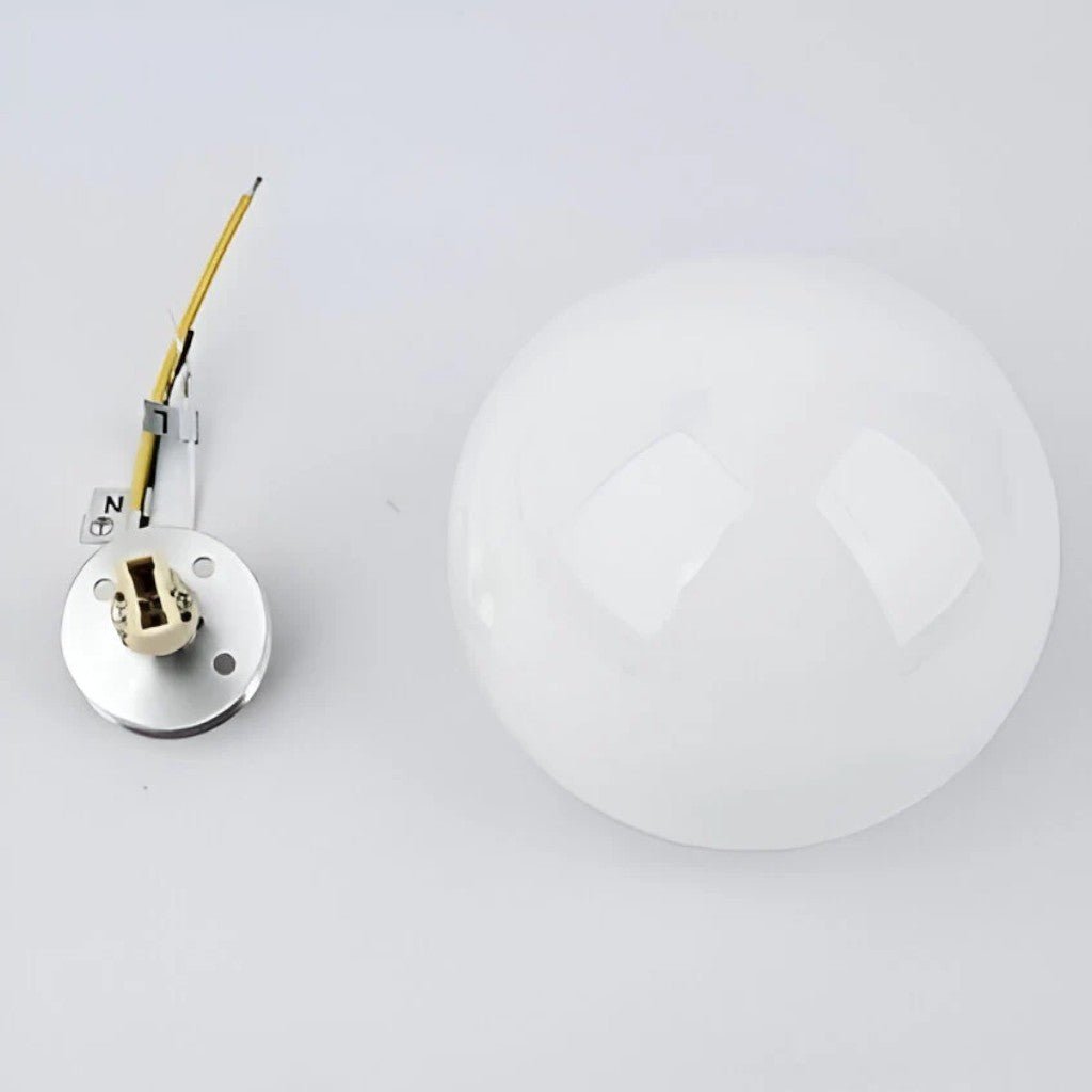 Japandi Minimalist Spherical Glass Wall Light Sconce - Tegulane Global
