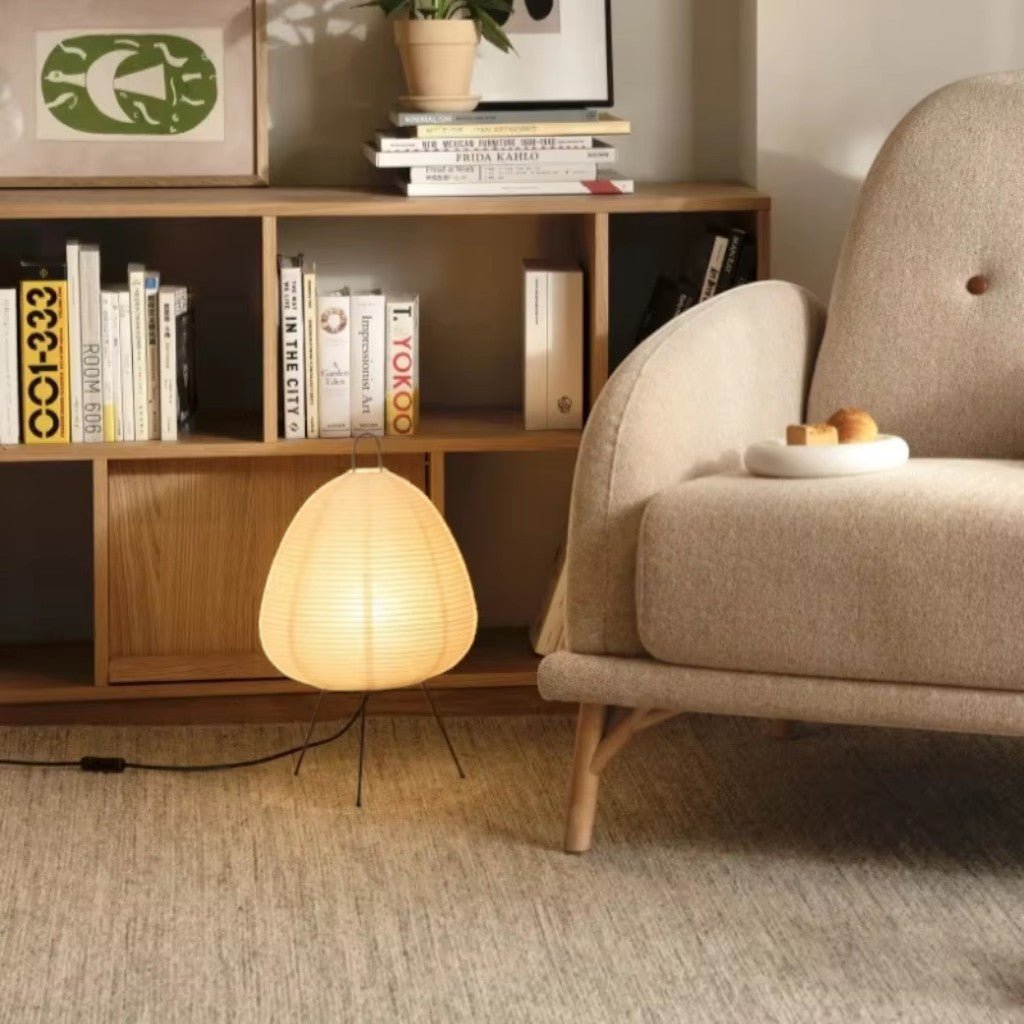 Japanese Paper Lantern Floor Lamp | Stand Light for Home - Tegulane Global
