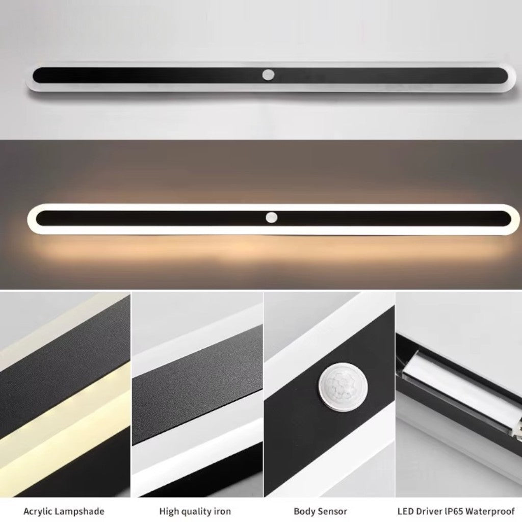 LED Linear Outdoor Wall Light Motion Sensor IP65 Waterproof - Tegulane Global