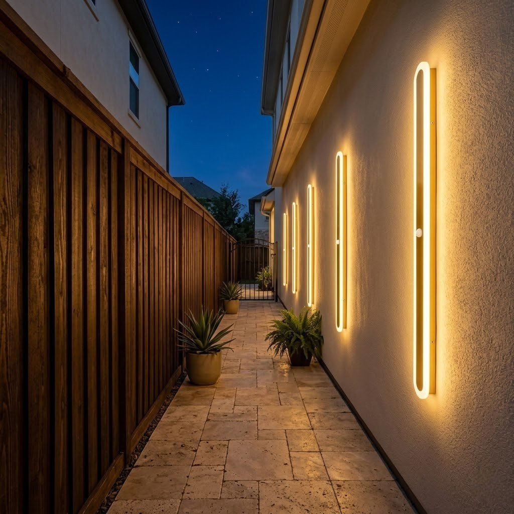LED Linear Outdoor Wall Light Motion Sensor IP65 Waterproof - Tegulane Global