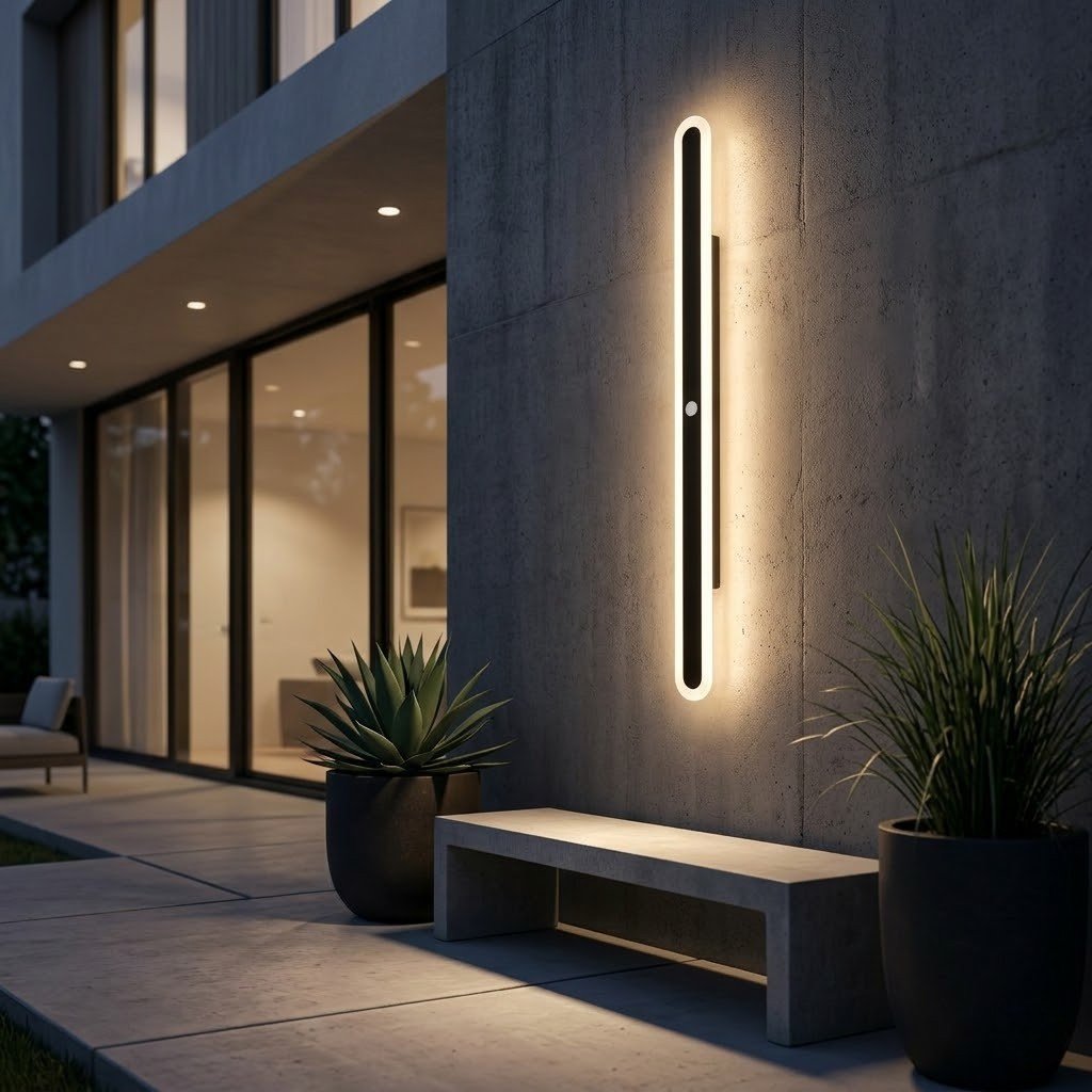 LED Linear Outdoor Wall Light Motion Sensor IP65 Waterproof - Tegulane Global