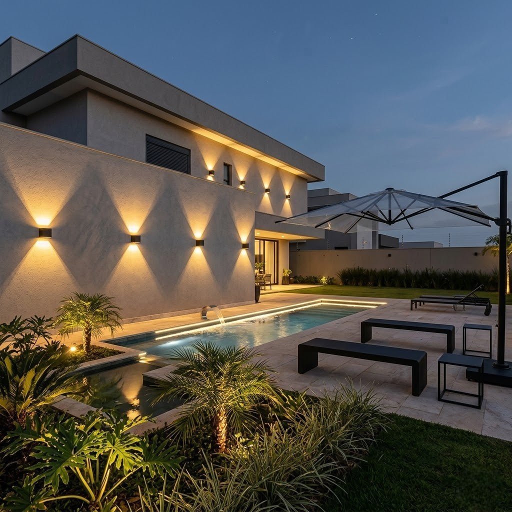 LED Outdoor Wall Light Motion Sensor IP65 Up Down Sconce - Tegulane Global