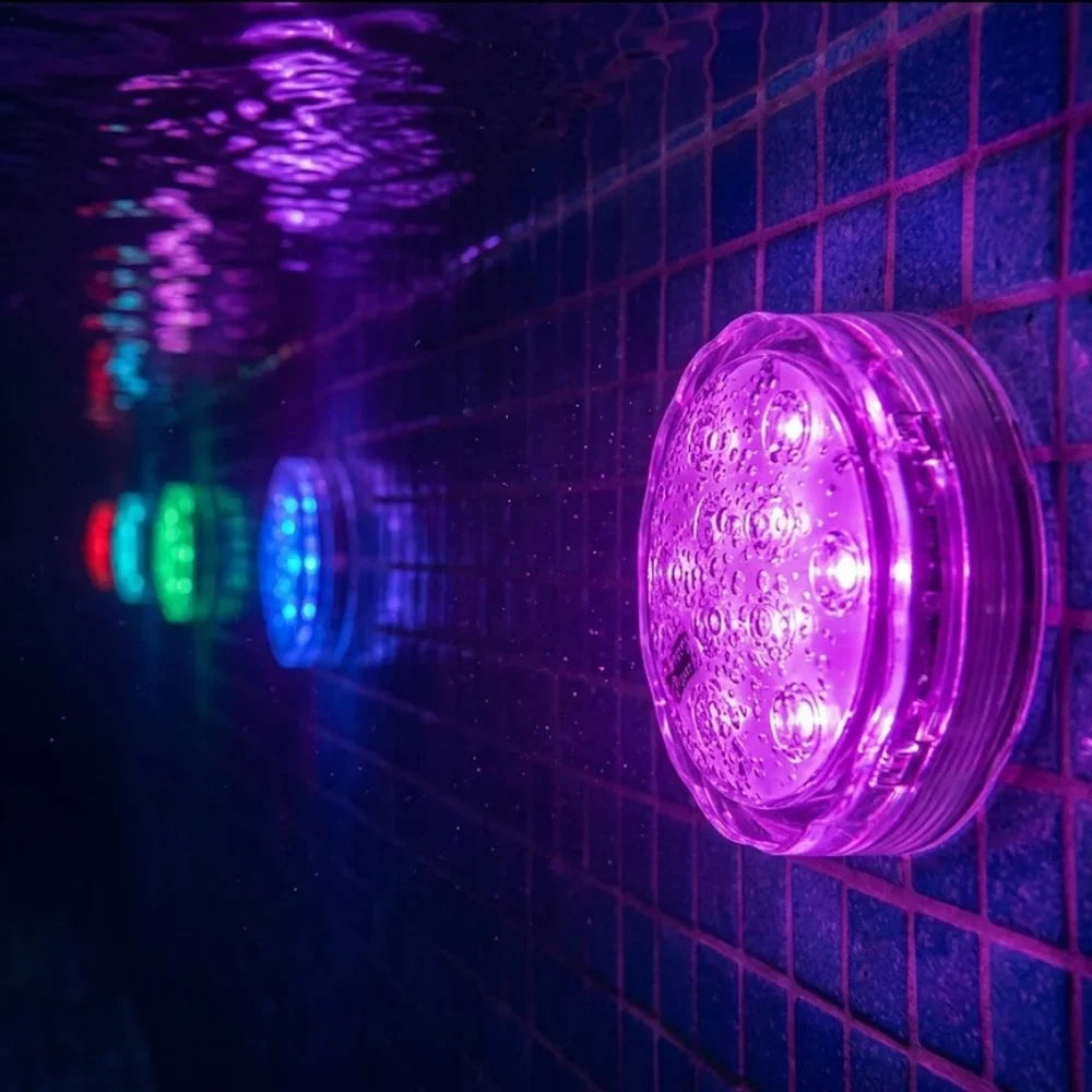 LED Submersible Pool Light RGB IP68 Remote Control - Suction Cup Mount - Tegulane Global