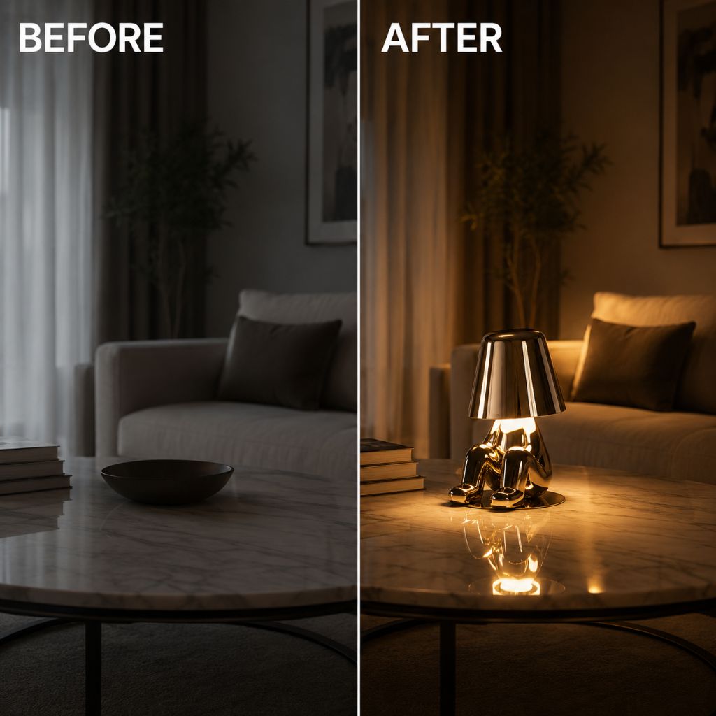 Little Man Lamp | Humanoid Design with Touch Control - Tegulane Global