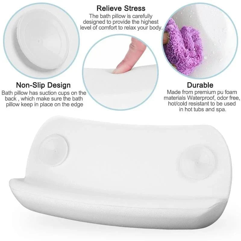 Luxury Bath Pillow – Supportive & Waterproof Relaxation - Tegulane Global