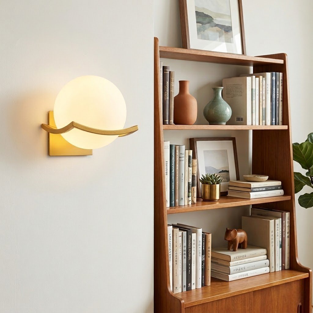 Lyra Glass Globe Wall Sconce with Gold Finish - Tegulane Global