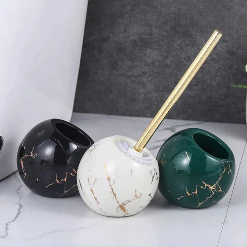 Marble Toilet Brush and Holder - Tegulane Global