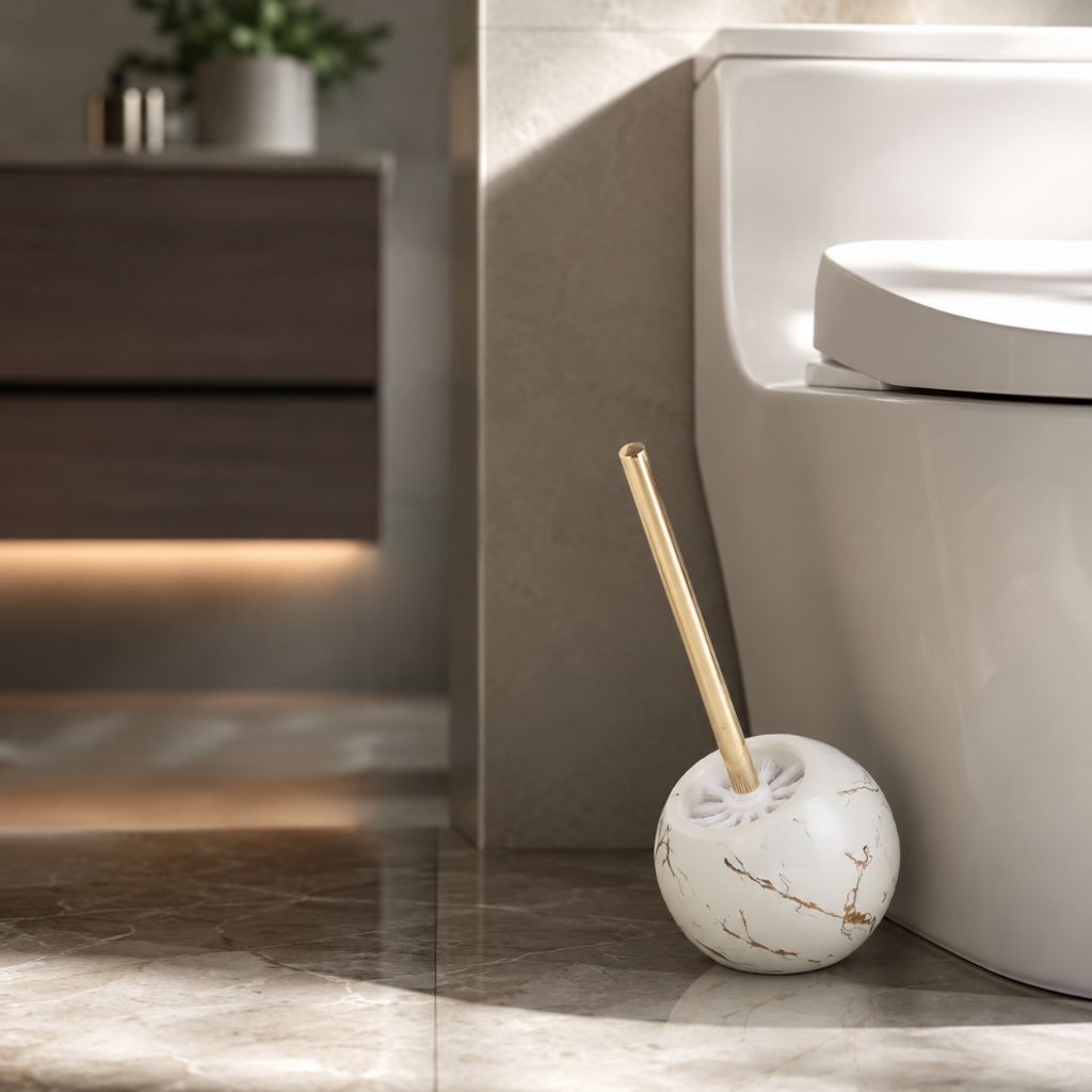 Marble Toilet Brush and Holder - Tegulane Global