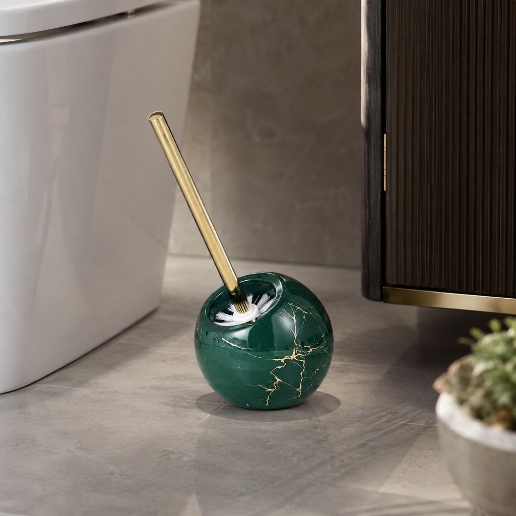 Marble Toilet Brush and Holder - Tegulane Global