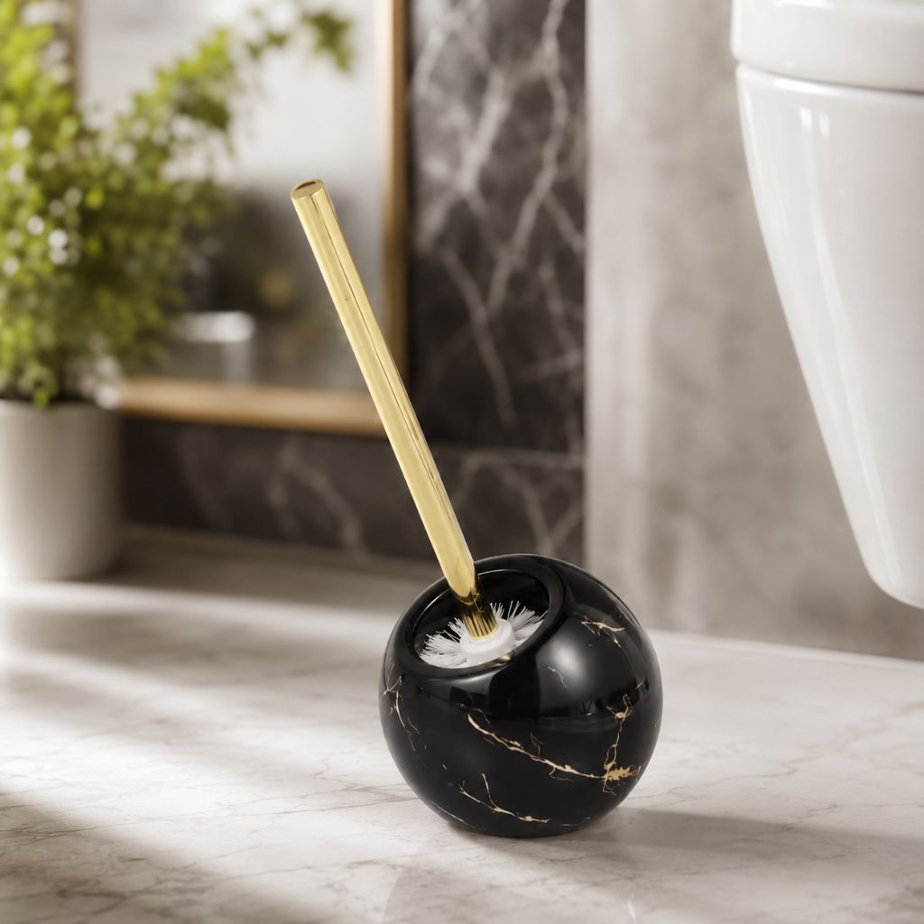 Marble Toilet Brush and Holder - Tegulane Global
