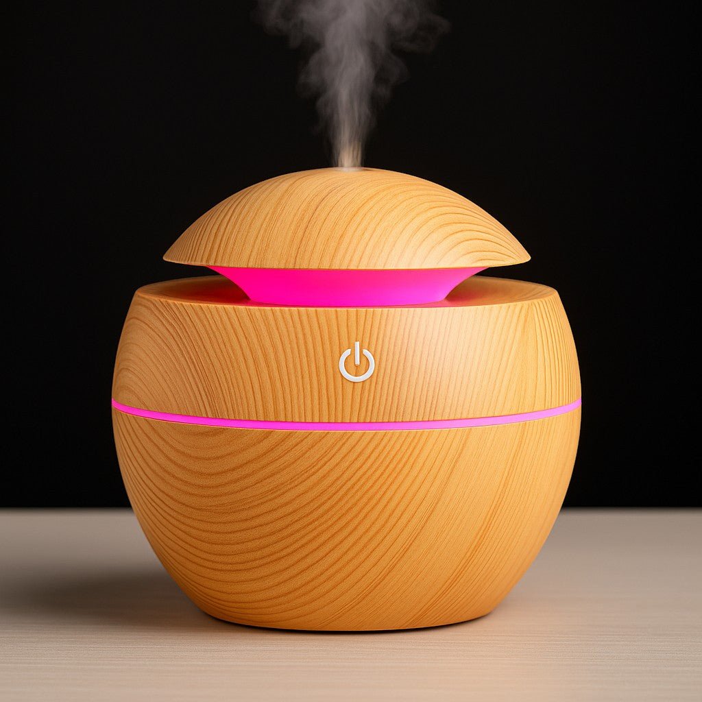 Mini LED Ultrasonic Humidifier with Aromatherapy - Tegulane Global