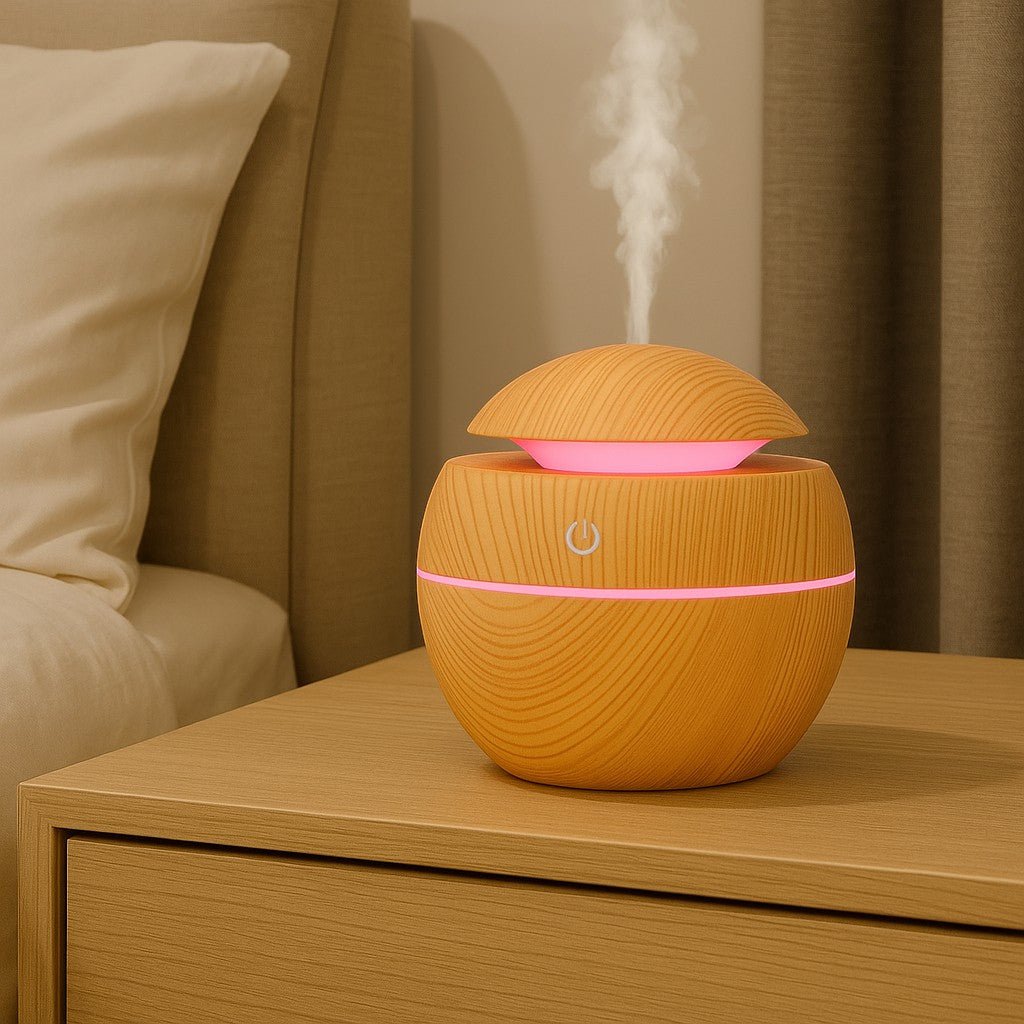 Mini LED Ultrasonic Humidifier with Aromatherapy - Tegulane Global