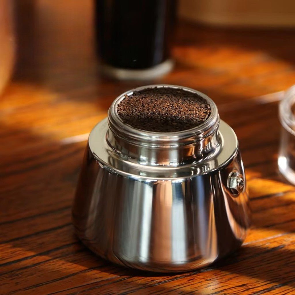 Mini Moka Pot Dual Spot Stainless Steel Espresso Maker - 2 Cup | 100ml - Tegulane Global