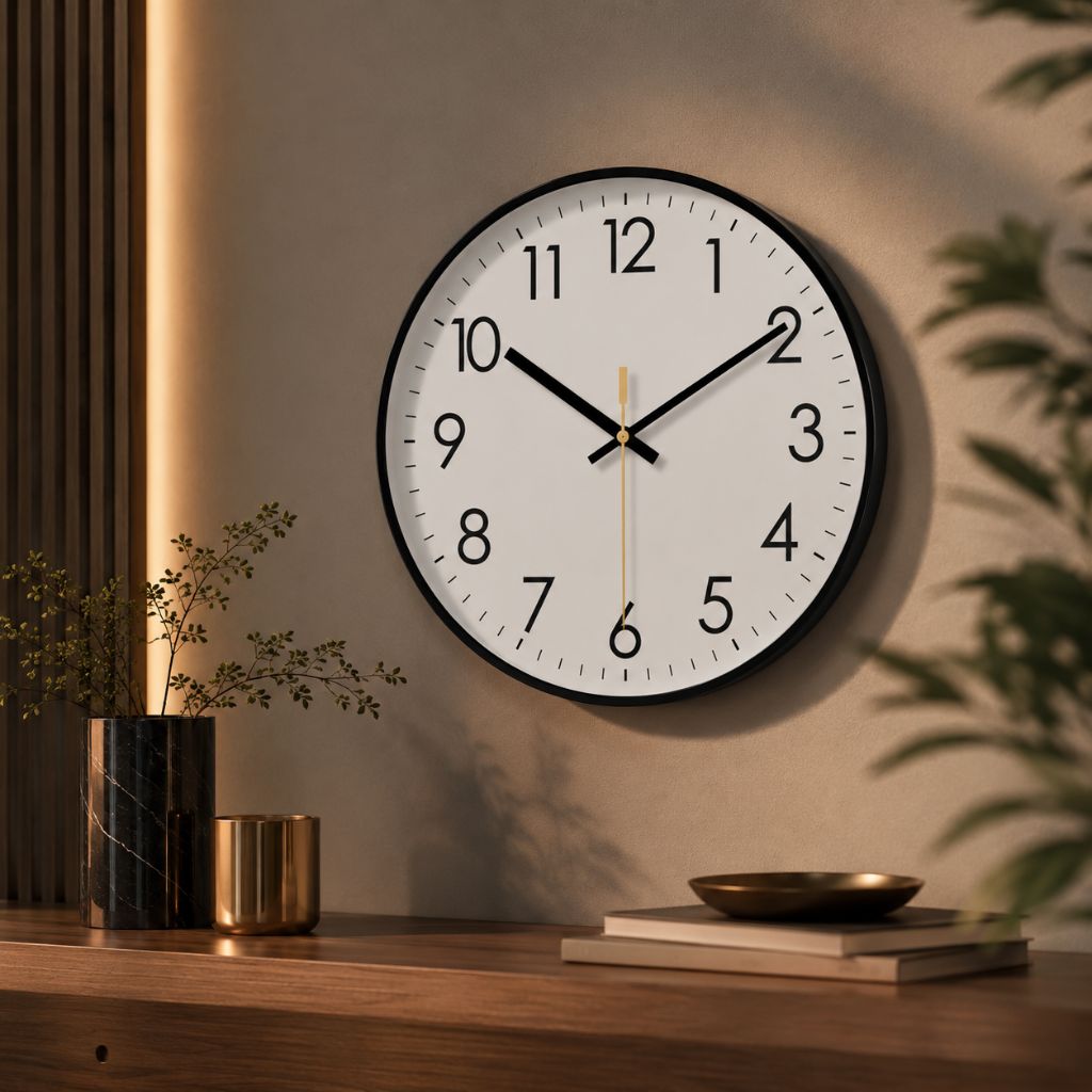 Minimalist Nordic Wall Clock Quiet Quartz - Tegulane Global