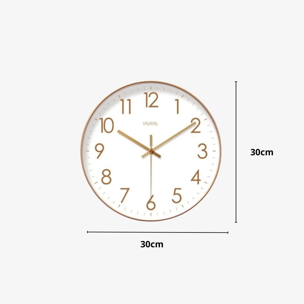 Minimalist Nordic Wall Clock Quiet Quartz - Tegulane Global