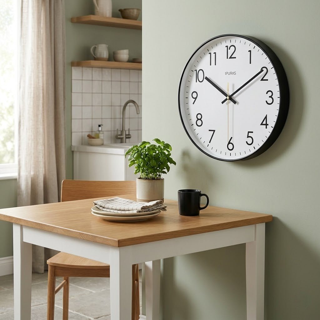 Minimalist Nordic Wall Clock Quiet Quartz - Tegulane Global