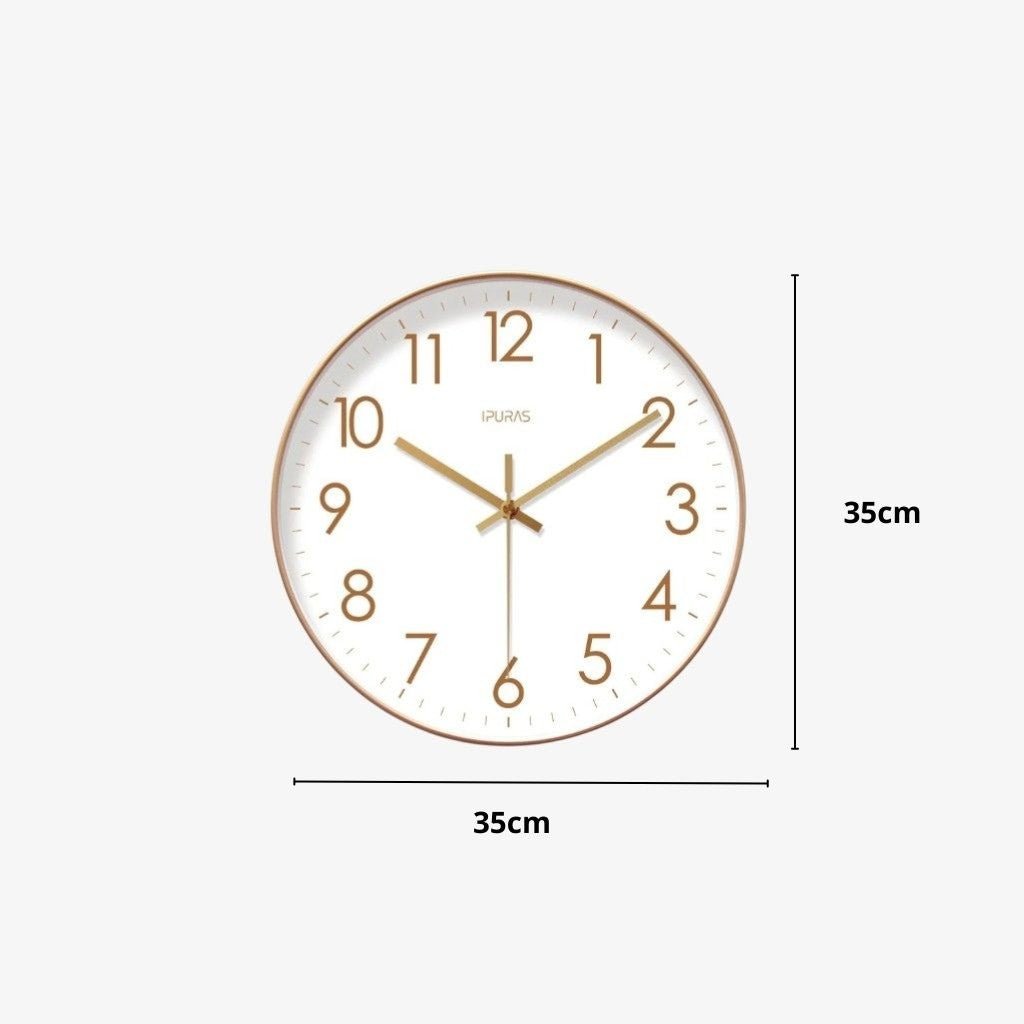 Minimalist Nordic Wall Clock Quiet Quartz - Tegulane Global