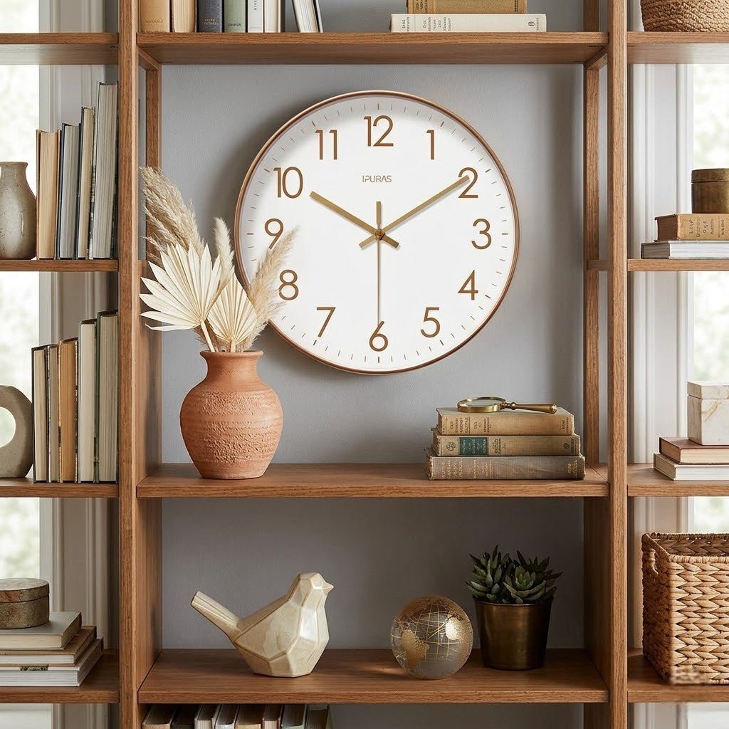 Minimalist Nordic Wall Clock Quiet Quartz - Tegulane Global