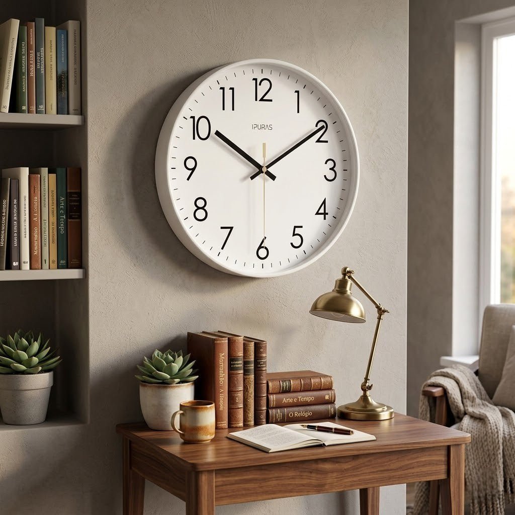 Minimalist Nordic Wall Clock Quiet Quartz - Tegulane Global
