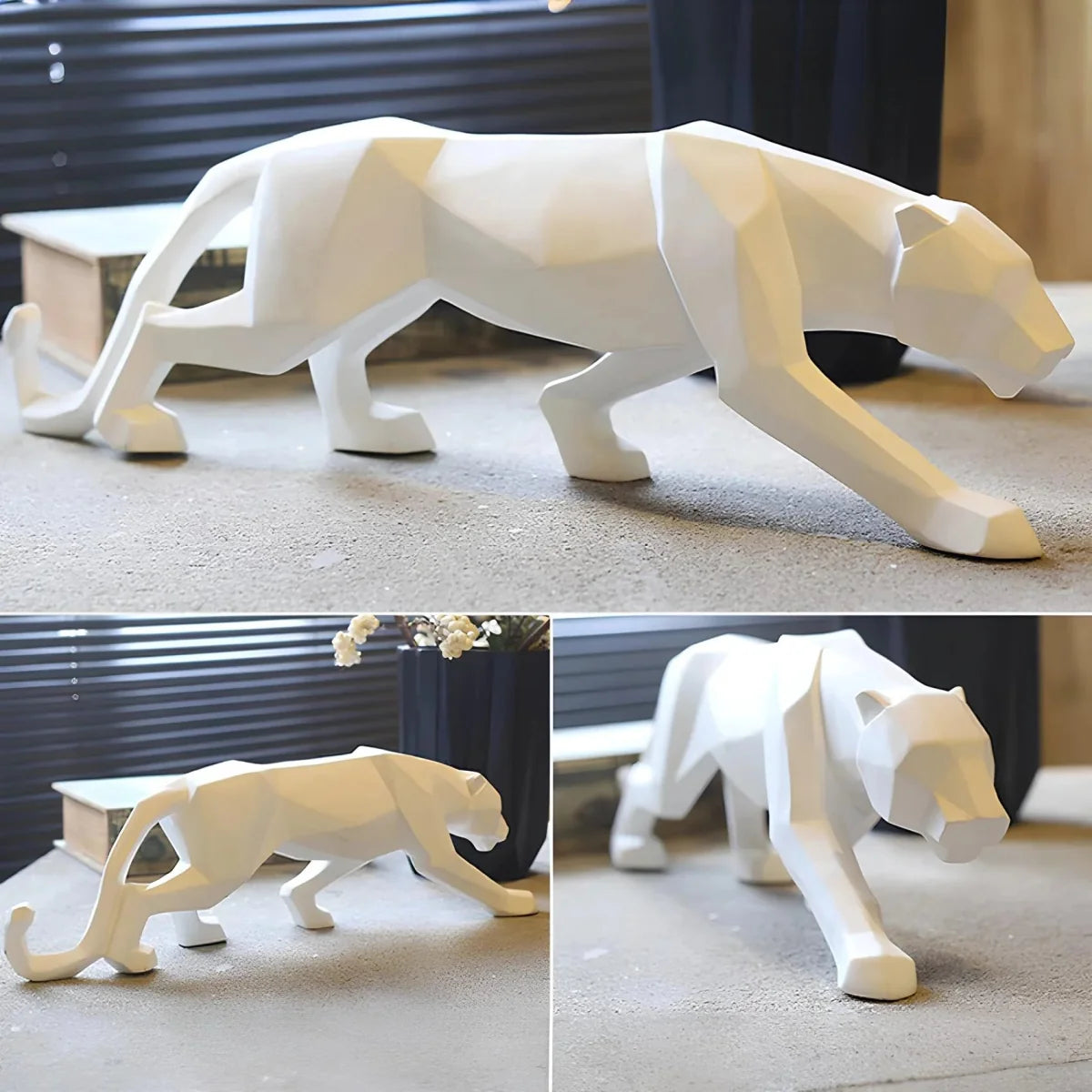 Minimalist Panther Resin Sculpture - Tegulane Global