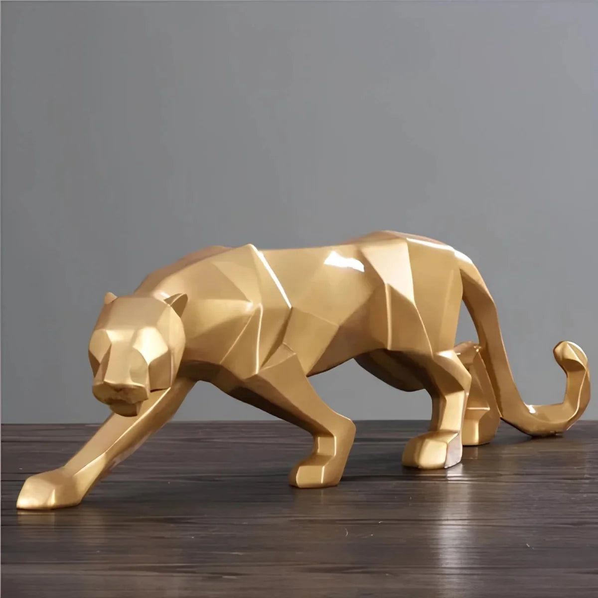 Minimalist Panther Resin Sculpture - Tegulane Global