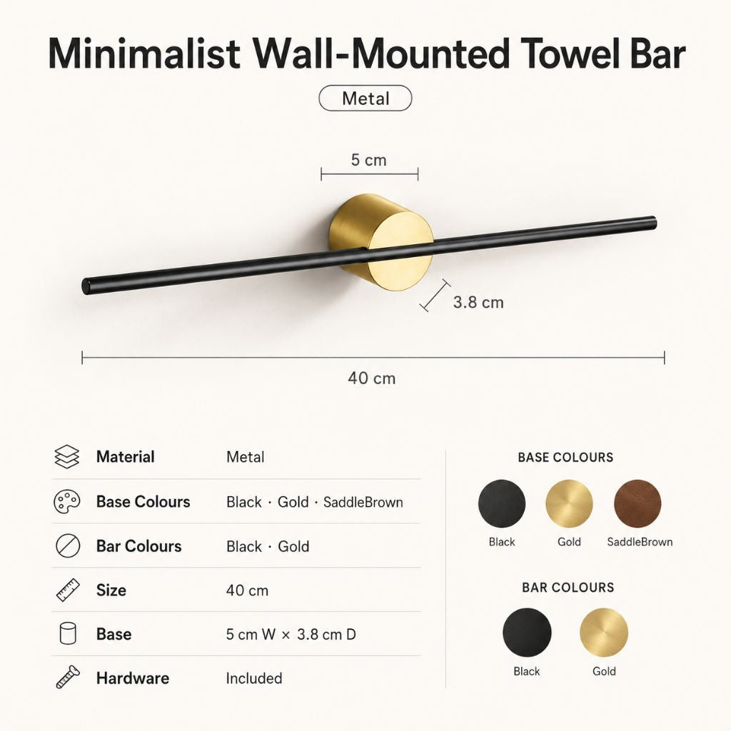 Minimalist Wall-Mounted Towel Bar - Tegulane Global