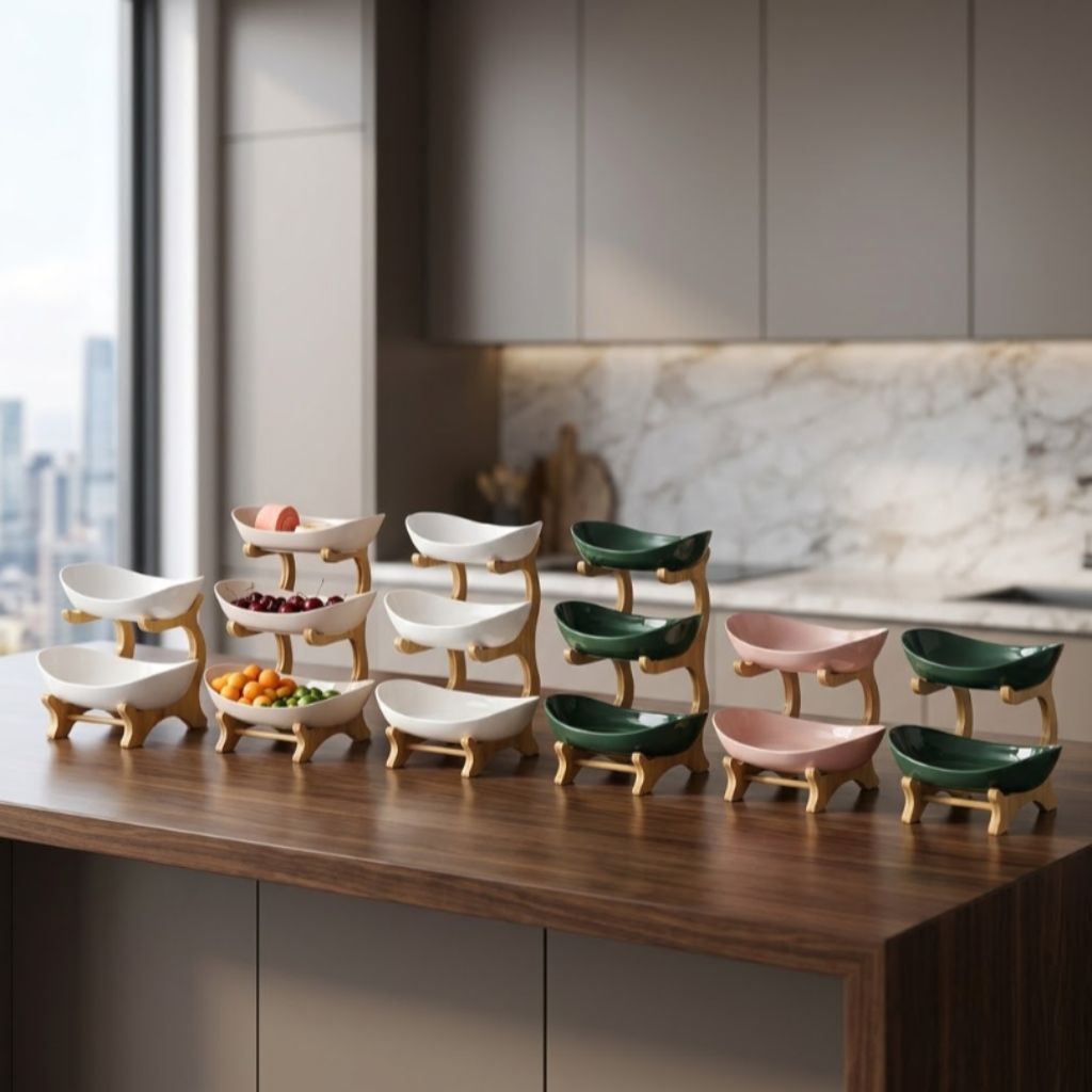 Modern Bamboo Fruit Basket - Tegulane Global