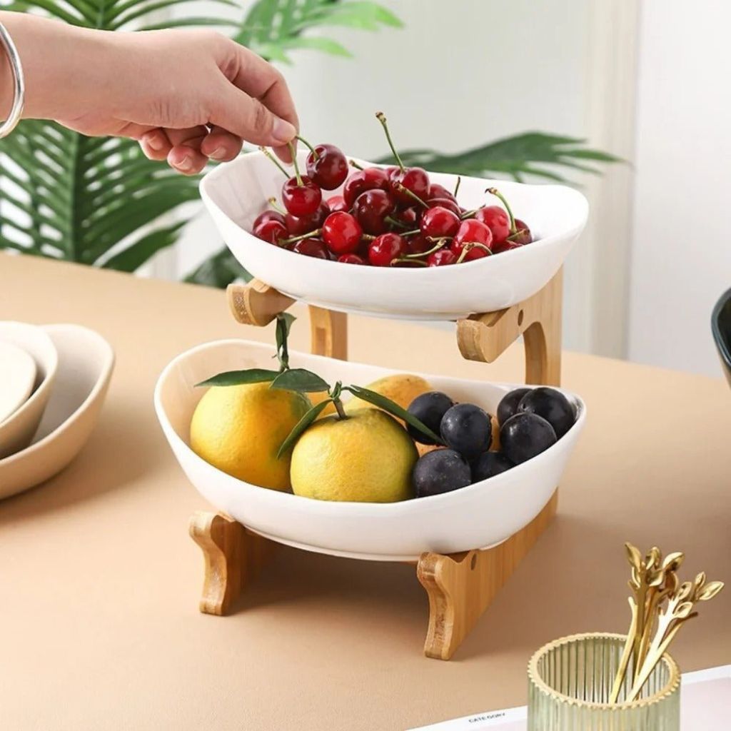 Modern Bamboo Fruit Basket - Tegulane Global