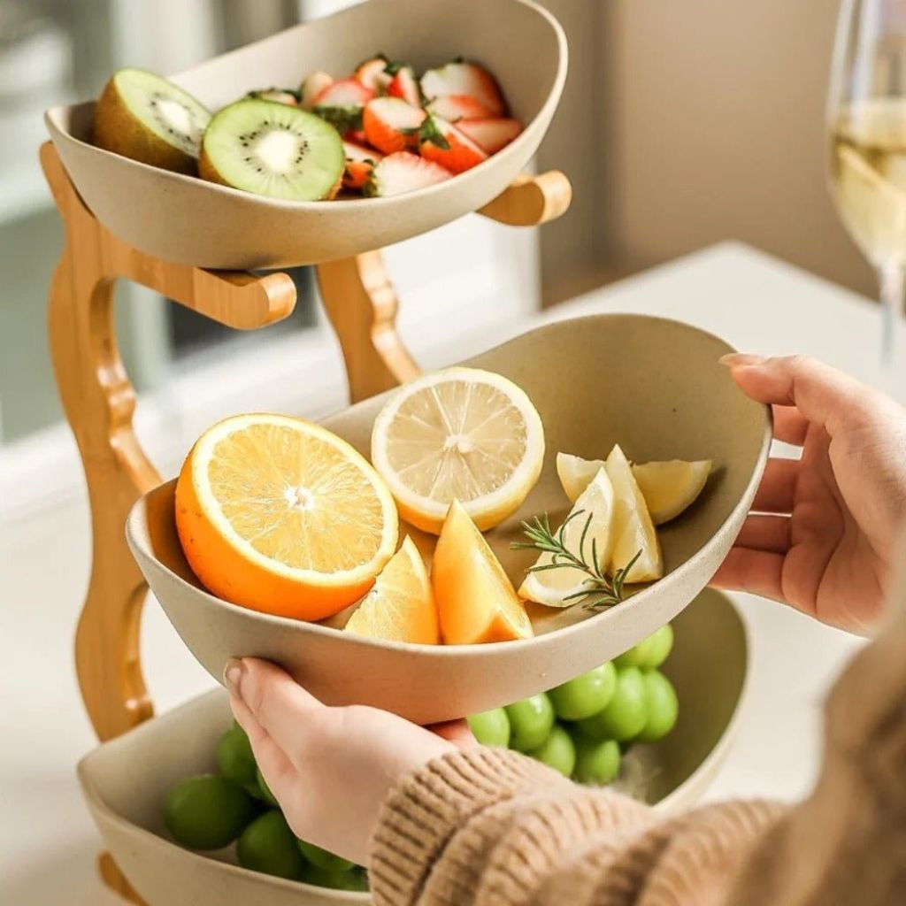 Modern Bamboo Fruit Basket - Tegulane Global