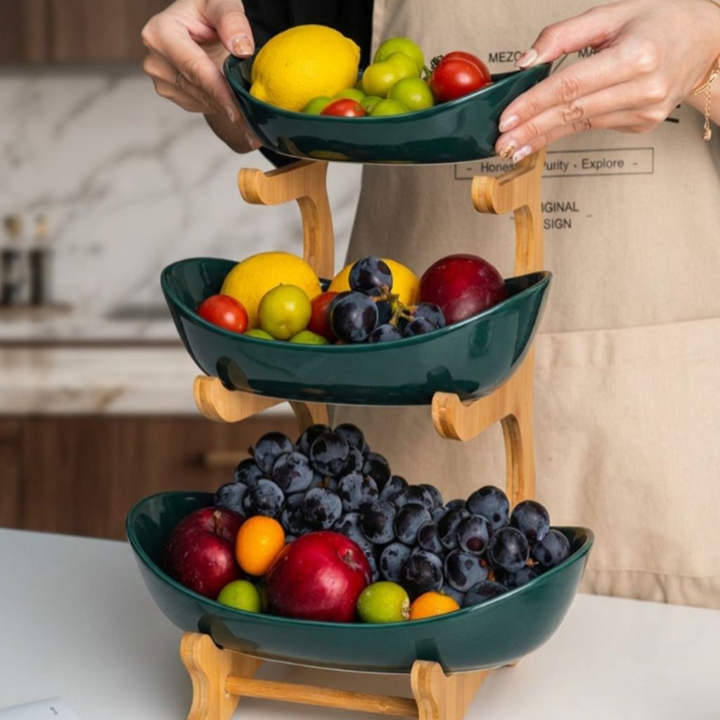 Modern Bamboo Fruit Basket - Tegulane Global