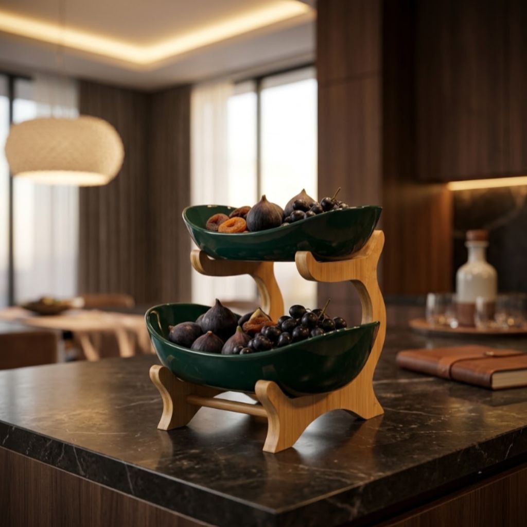 Modern Bamboo Fruit Basket - Tegulane Global