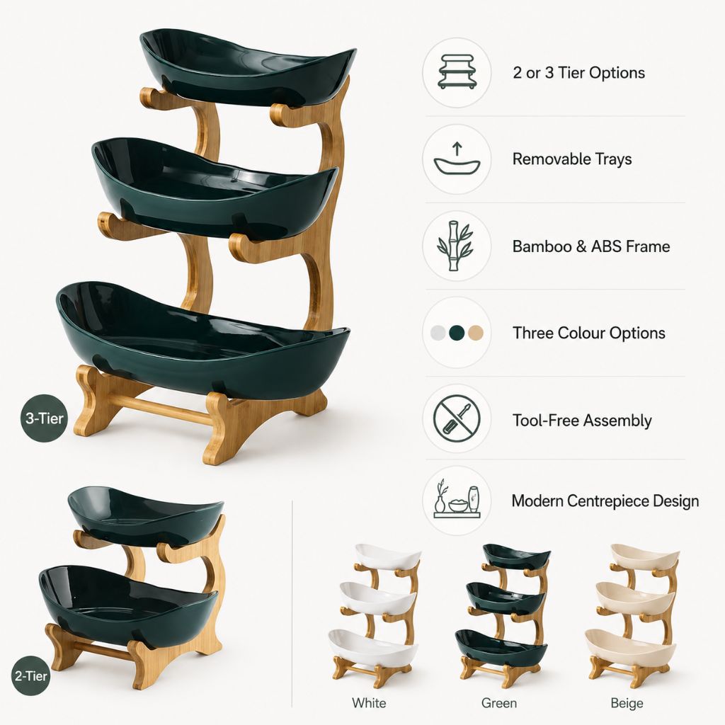 Modern Bamboo Fruit Basket - Tegulane Global