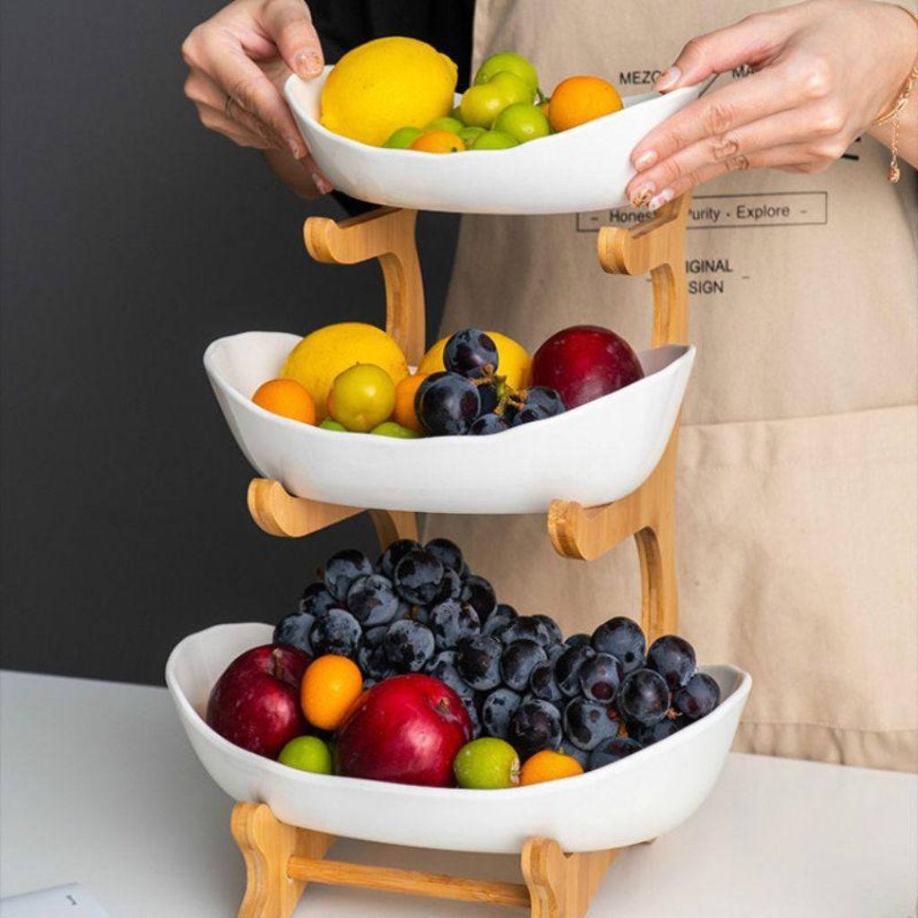 Modern Bamboo Fruit Basket - Tegulane Global