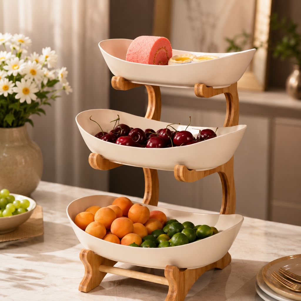 Modern Bamboo Fruit Basket - Tegulane Global