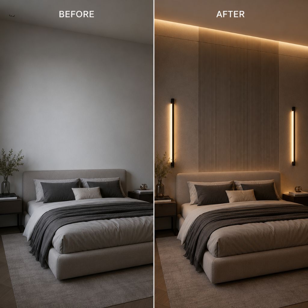 Modern LED Long Wall Lamp Iron Body Silicone Shade Up Down - Tegulane Global