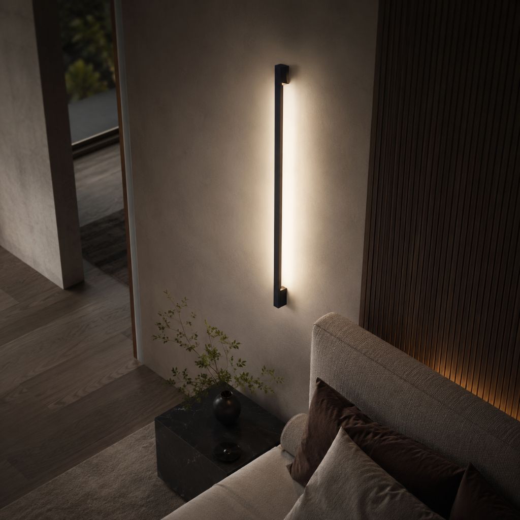 Modern LED Long Wall Lamp Iron Body Silicone Shade Up Down - Tegulane Global