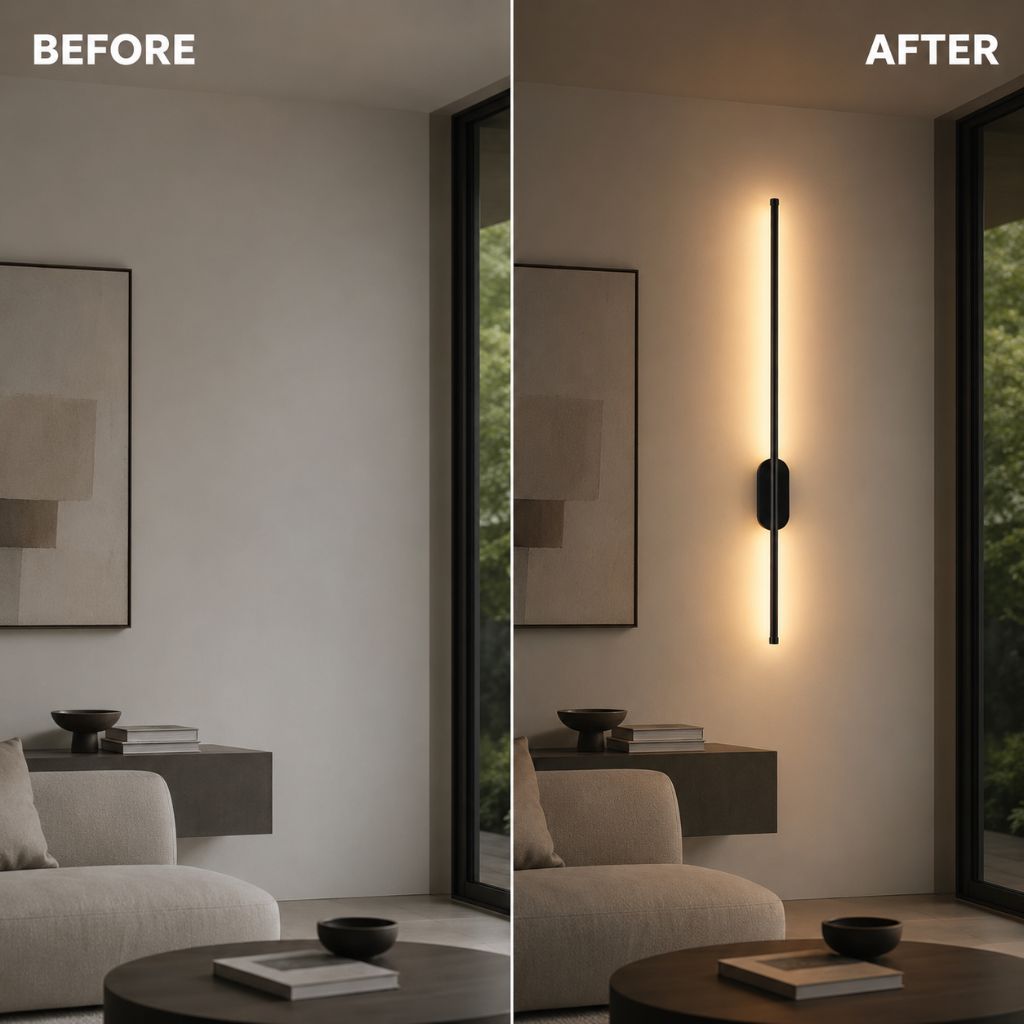 Modern LED Long Wall Lamp Nordic Minimalist Aluminium - Tegulane Global