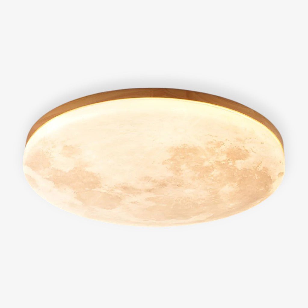 Modern Moon Ceiling Light with Wood Edge - Tegulane Global
