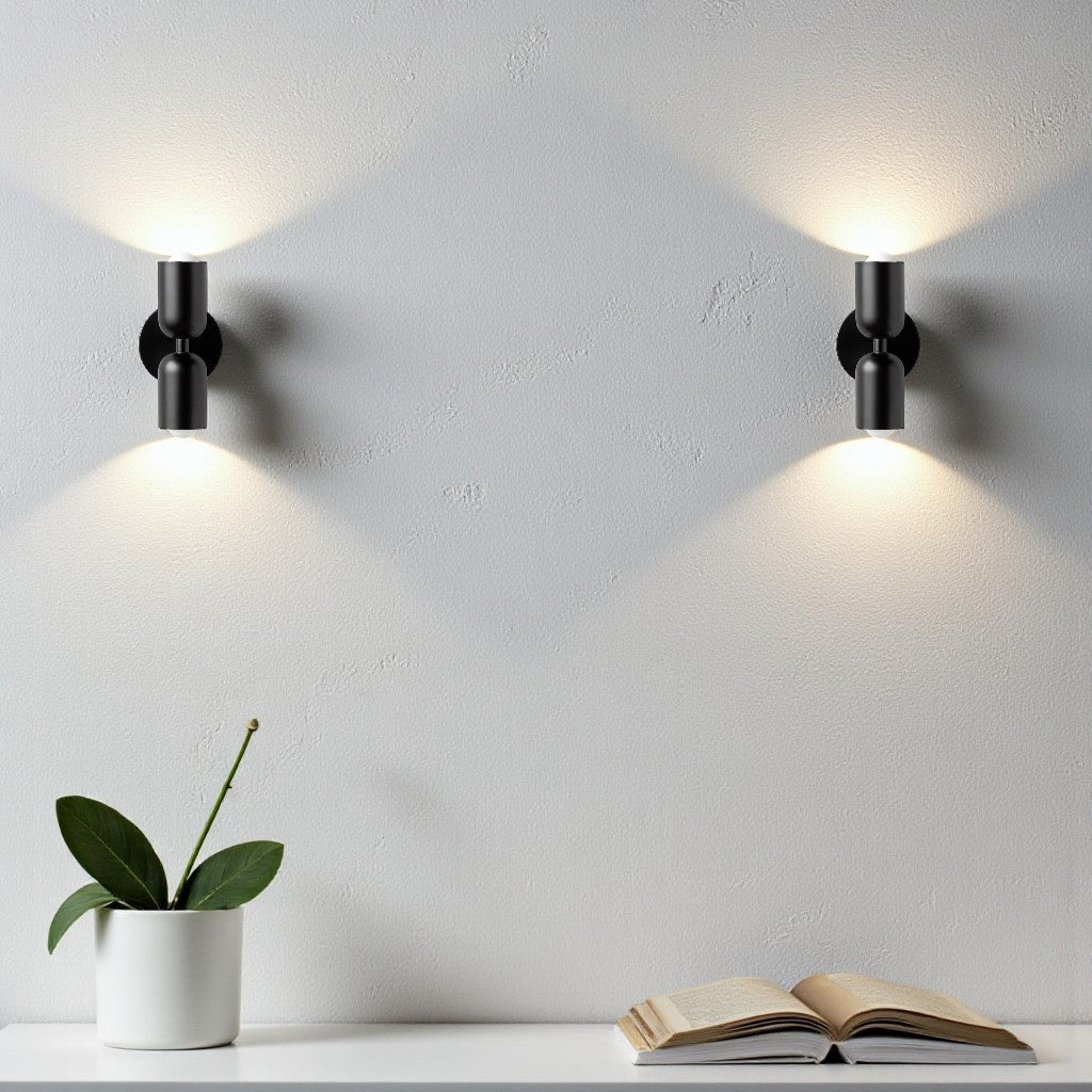 Double-Head Iron LED Wall Light – Up & Down - Tegulane Global
