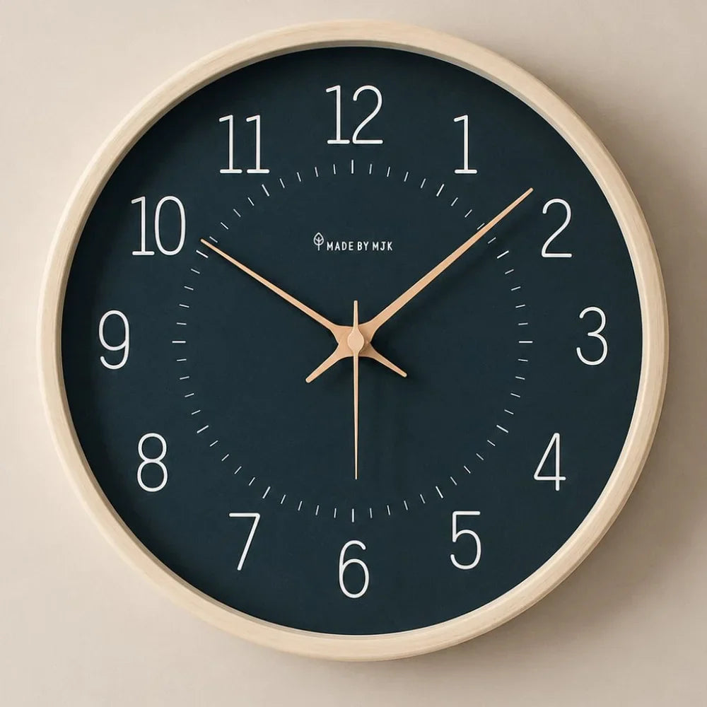 Modern Nordic Wooden Wall Clock Silent Quartz - Tegulane Global