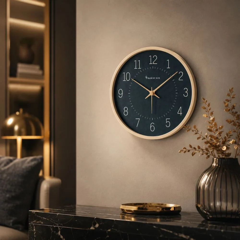 Modern Nordic Wooden Wall Clock Silent Quartz - Tegulane Global