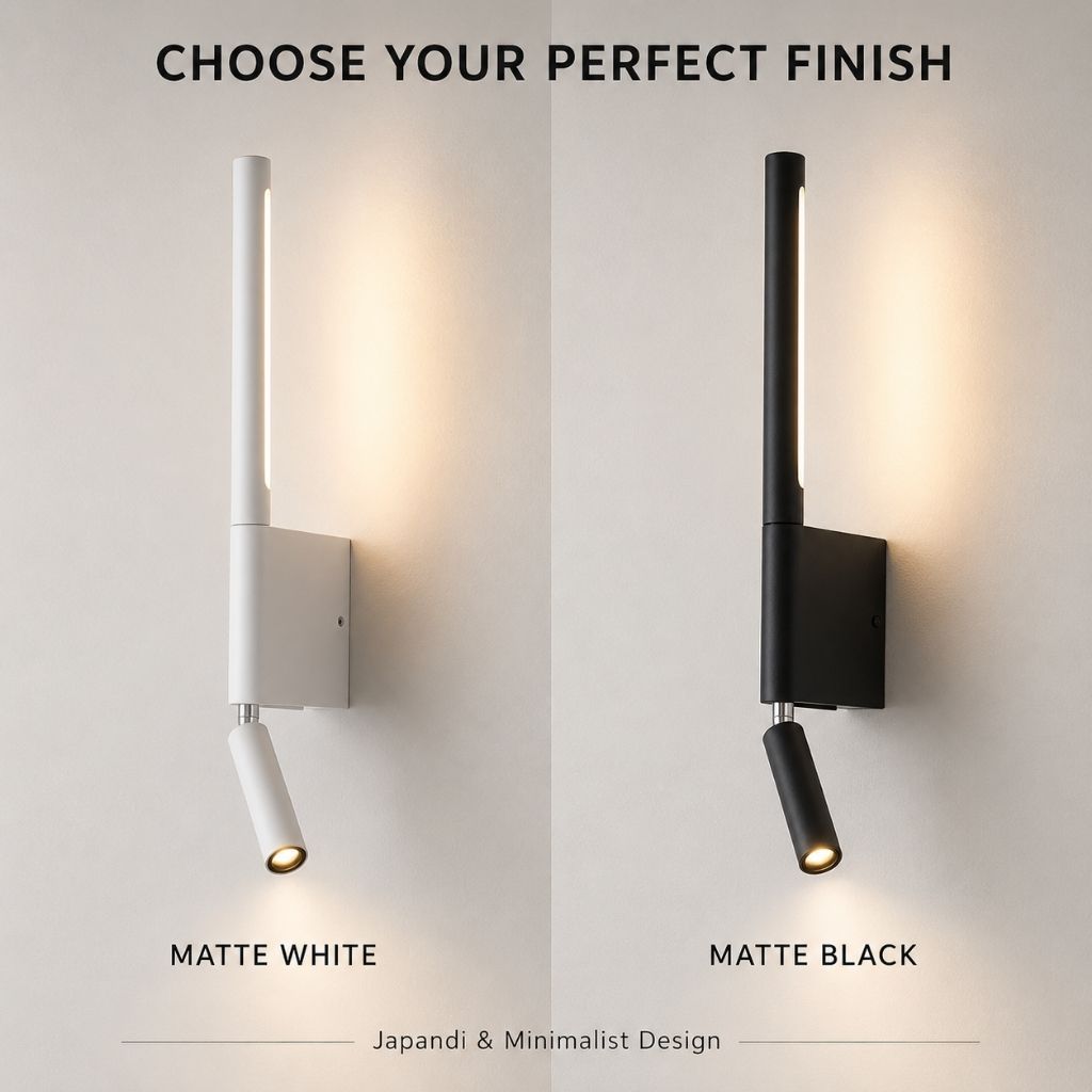Bedside Wall Light with Adjustable Reading Spotlight
