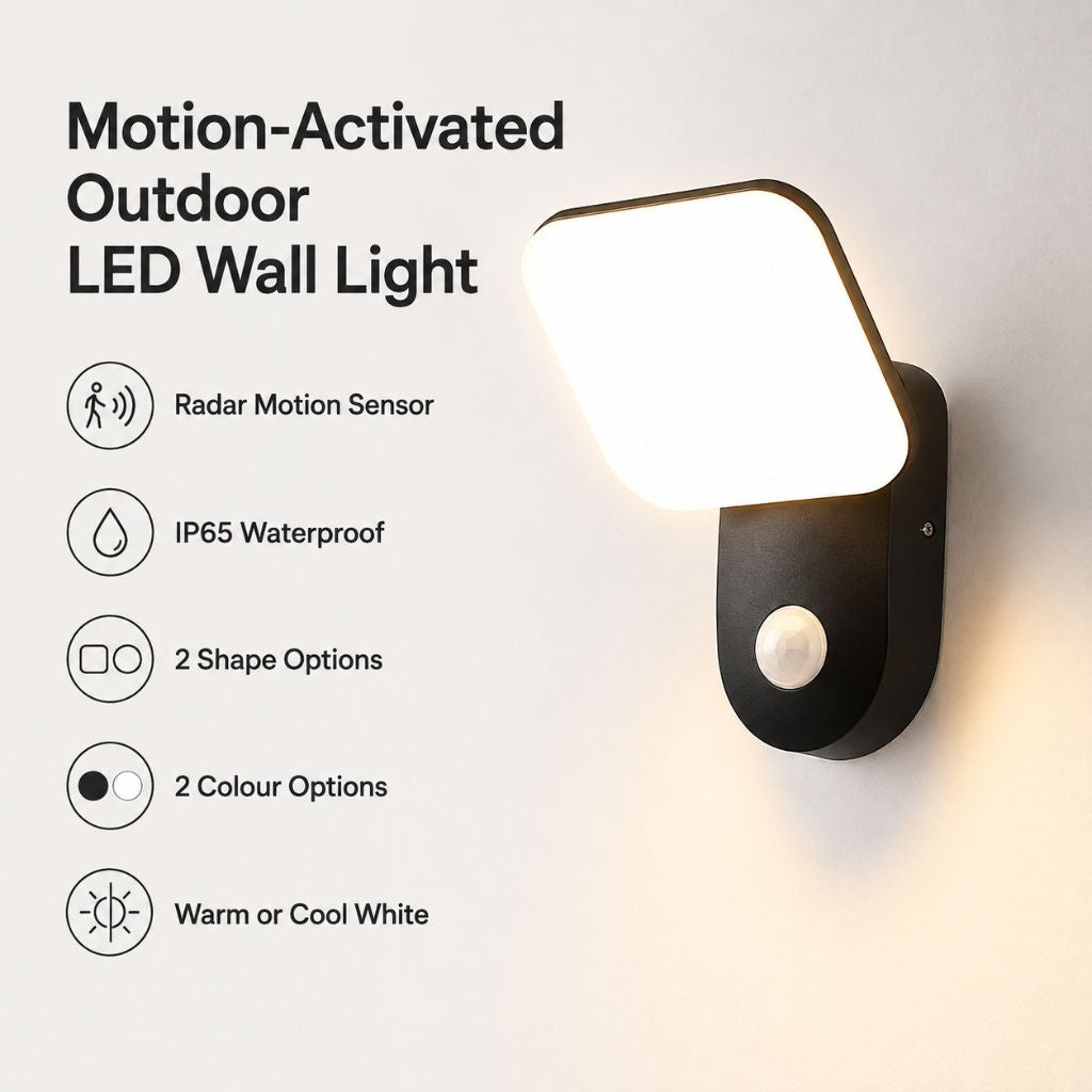 Motion-Activated Outdoor LED Wall Light - Tegulane Global