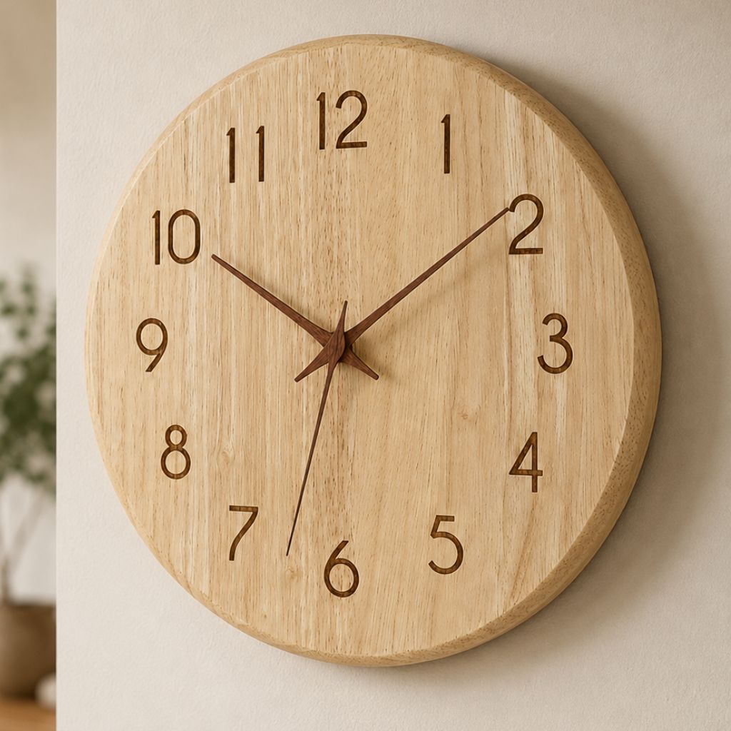 NatureDial Rustic Nordic Silent Wooden Wall Clock - Tegulane Global